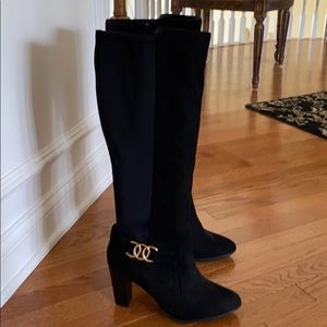 Kelly & Katie tall black boots (wide calf)